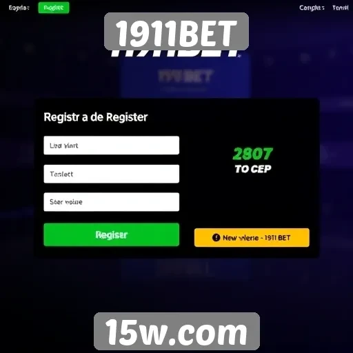 Registro de usuários no site 1911BET